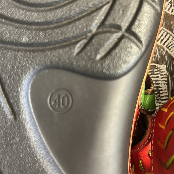 L’ARTISTE SPRING STEP WOMENS COOA HAND PAINTED LEATHER CLOG SIZE 40/9 - Picture 8 of 14